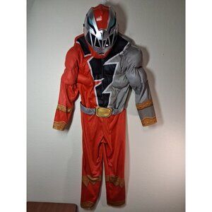 Power Rangers Dino Fury Muscle Costume With Mask Red Boys Size Small (4-6)
